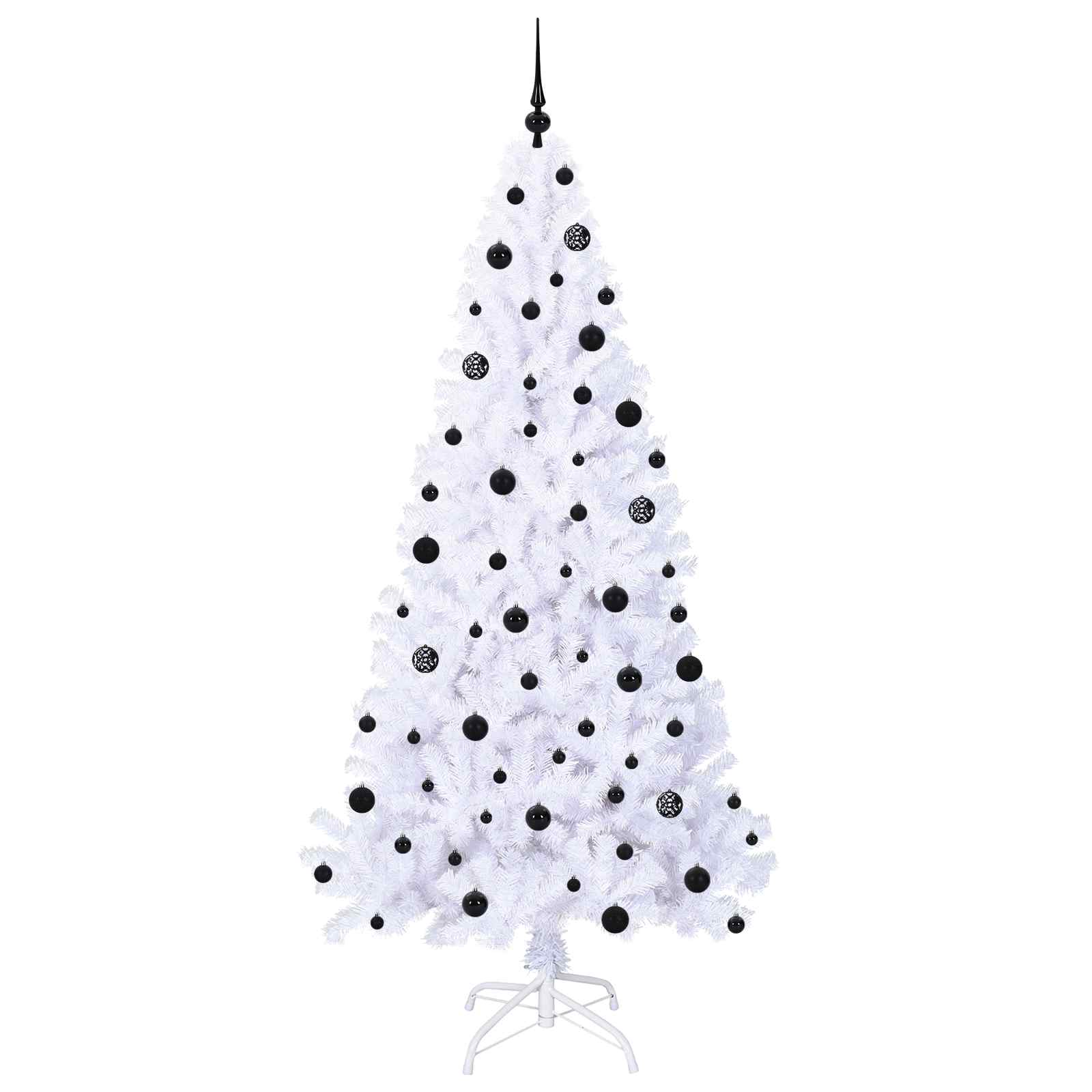 Sapin de Noël artificiel avec 300 LED Blanc 210 cm PVC et Acier – Image 4