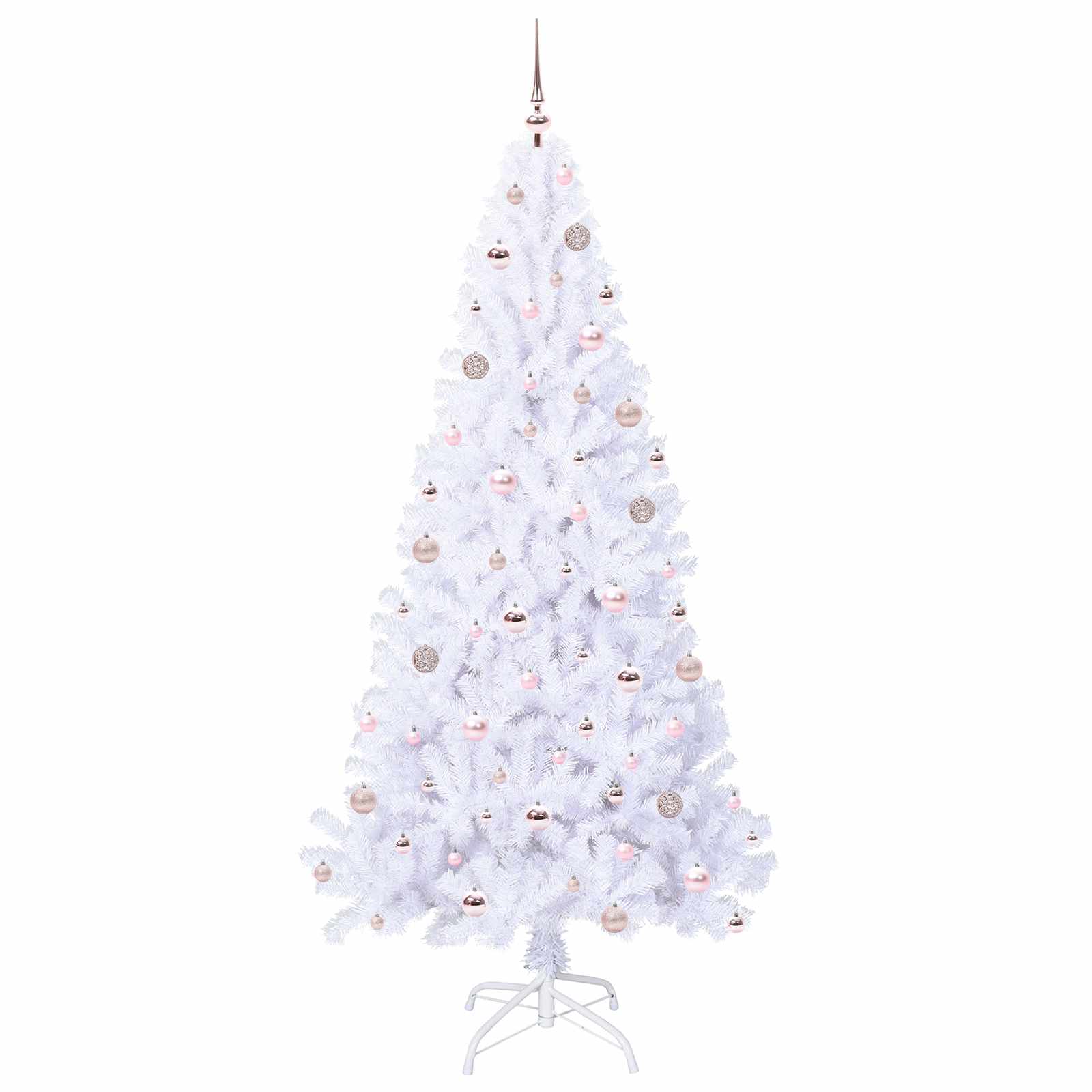 Sapin de Noël artificiel avec 300 LED Blanc 210 cm PVC et Acier – Image 4
