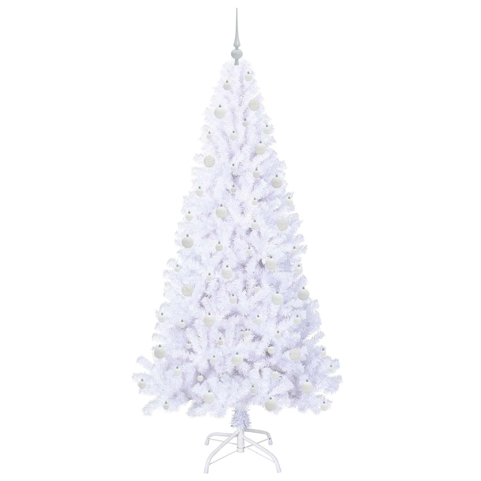 Sapin de Noël artificiel avec 300 LED Blanc 210 cm PVC et Acier – Image 4