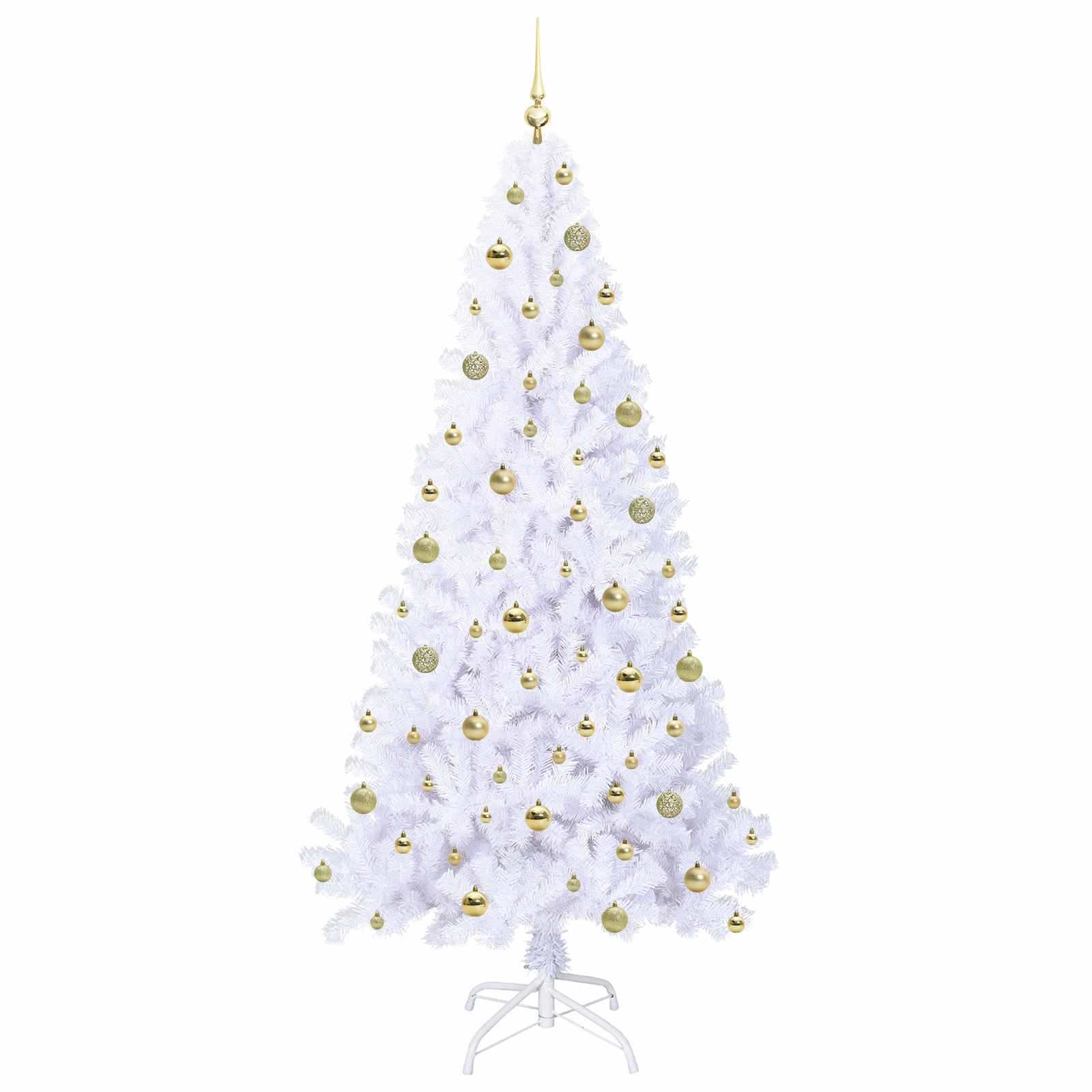 Sapin de Noël artificiel avec 300 LED Blanc 210 cm PVC et Acier – Image 4