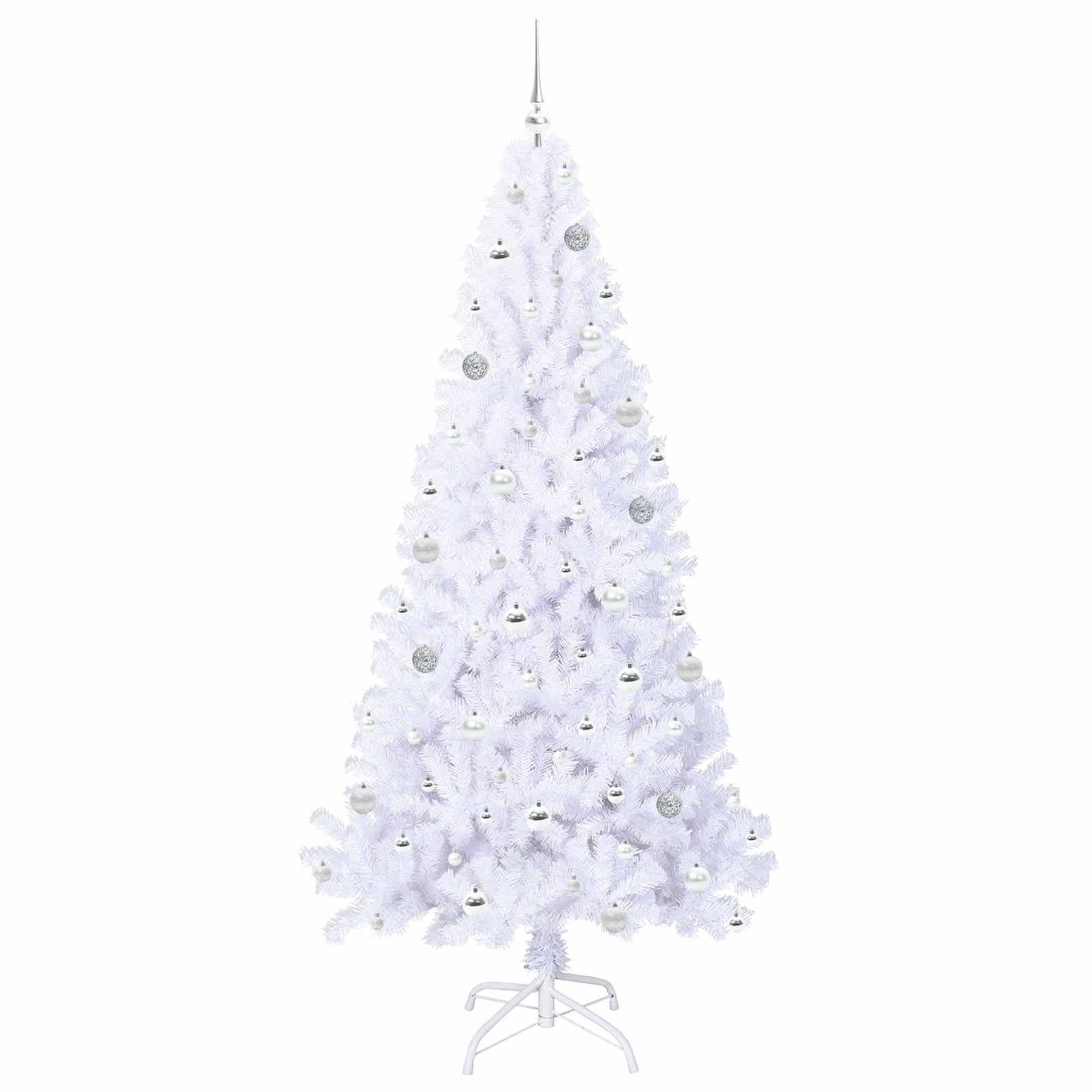 Sapin de Noël artificiel avec 300 LED Blanc 210 cm PVC et Acier – Image 4