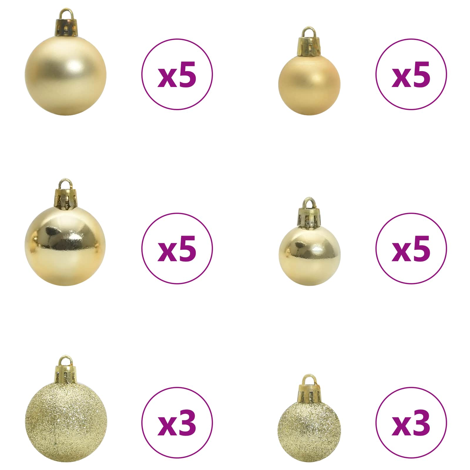 Sapin de Noël artificiel avec 300 LED Blanc 210 cm PVC et Acier – Image 4