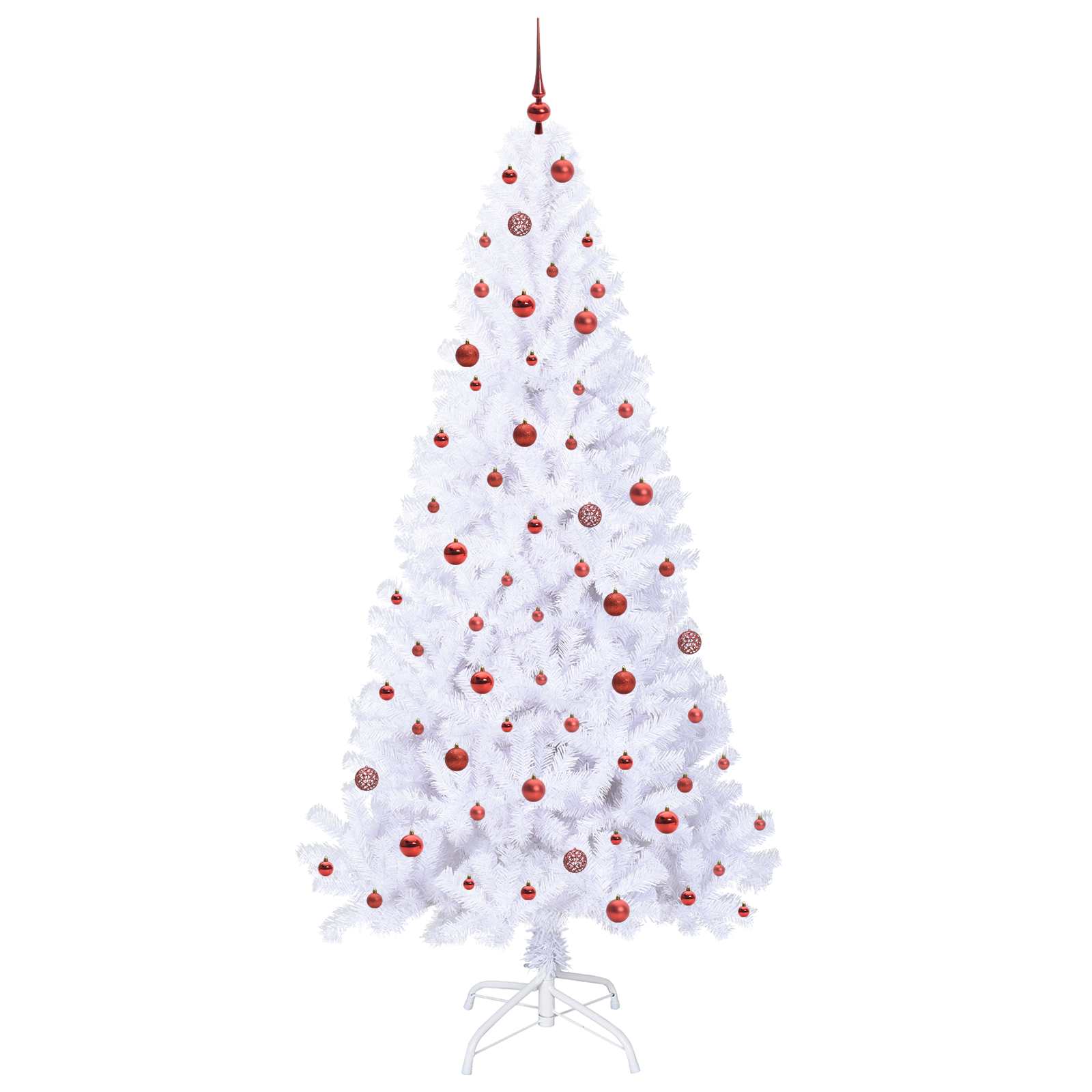 Sapin de Noël artificiel avec 300 LED Blanc 240 cm PVC et Acier – Image 4