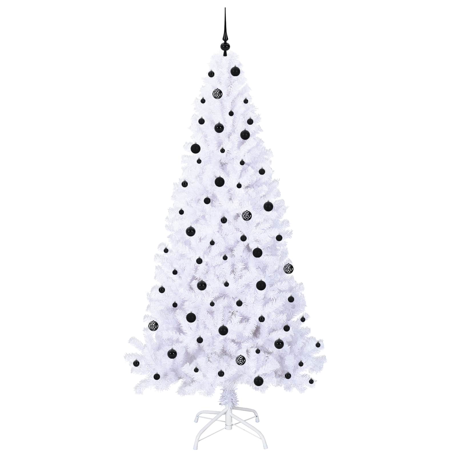 Sapin de Noël artificiel avec 300 LED Blanc 240 cm PVC et Acier – Image 4