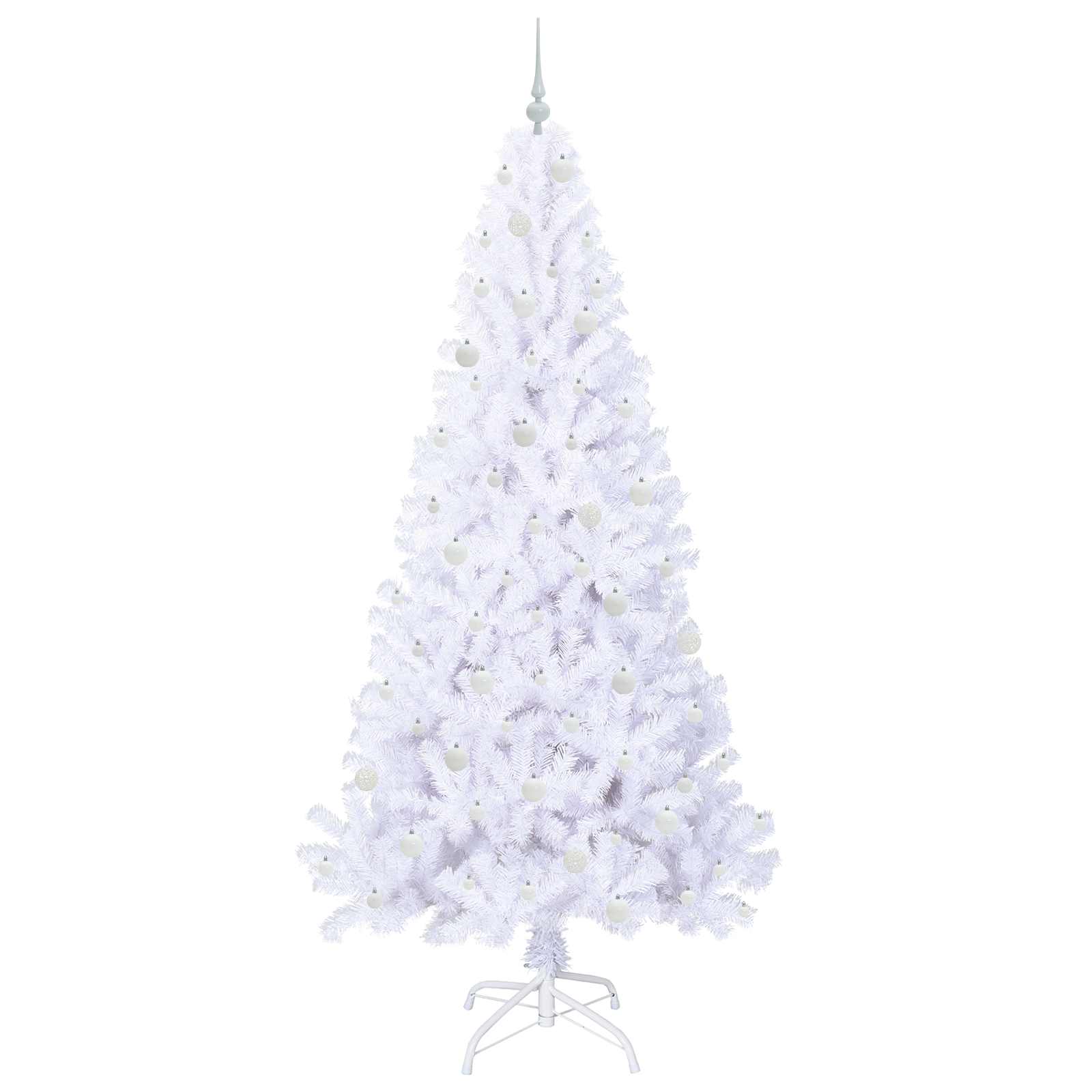 Sapin de Noël artificiel avec 300 LED Blanc 240 cm PVC et Acier – Image 4
