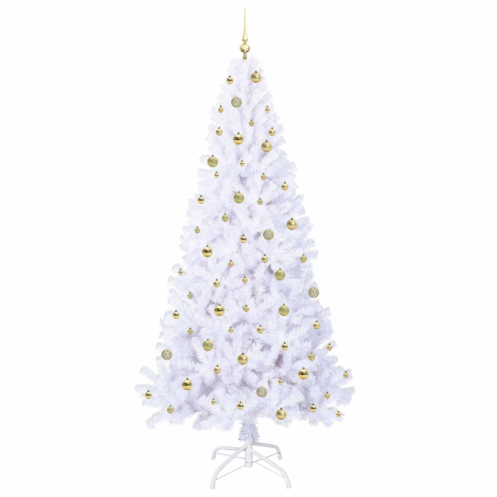 Sapin de Noël artificiel avec 300 LED Blanc 240 cm PVC et Acier – Image 4