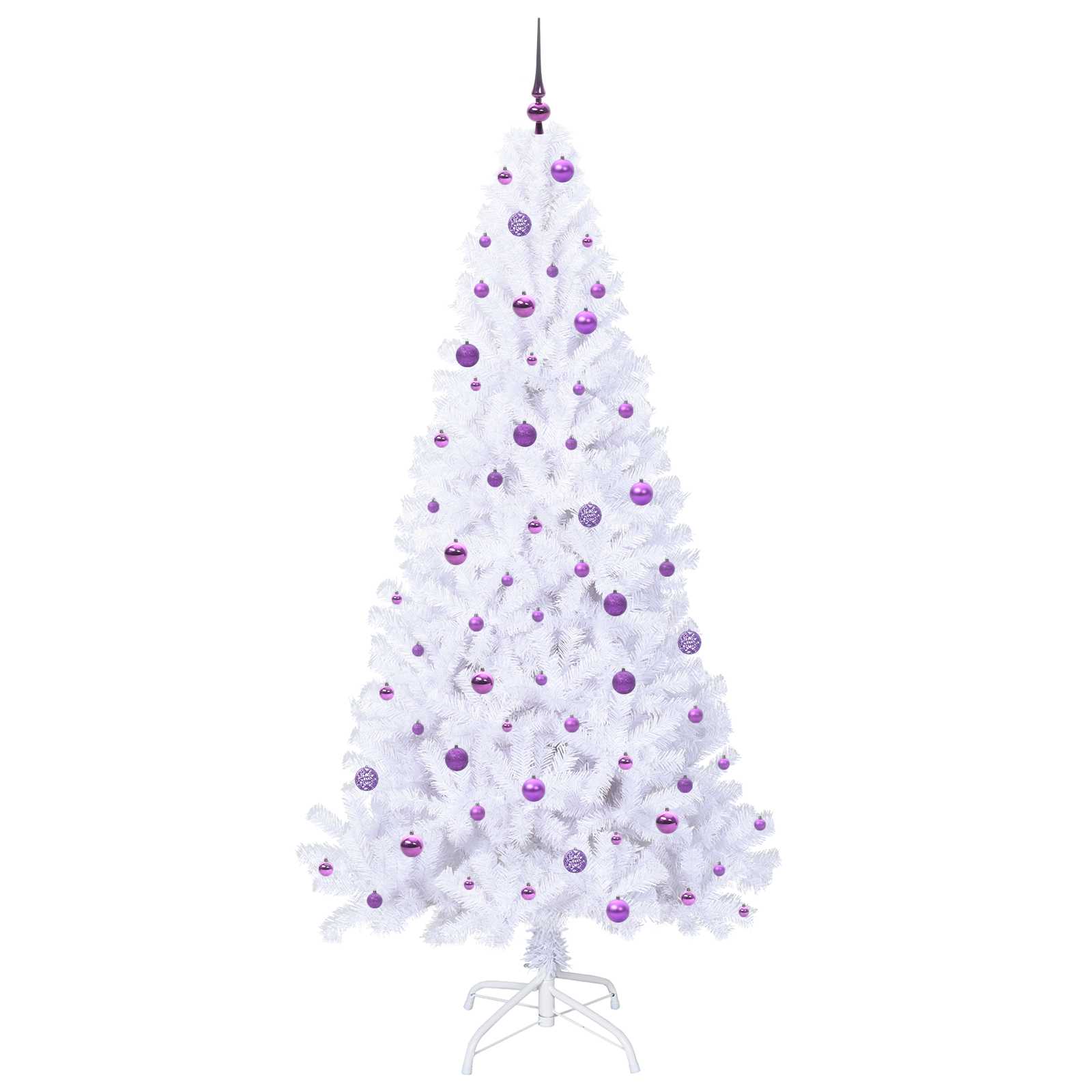 Sapin de Noël artificiel avec 300 LED Blanc 240 cm PVC et Acier – Image 4