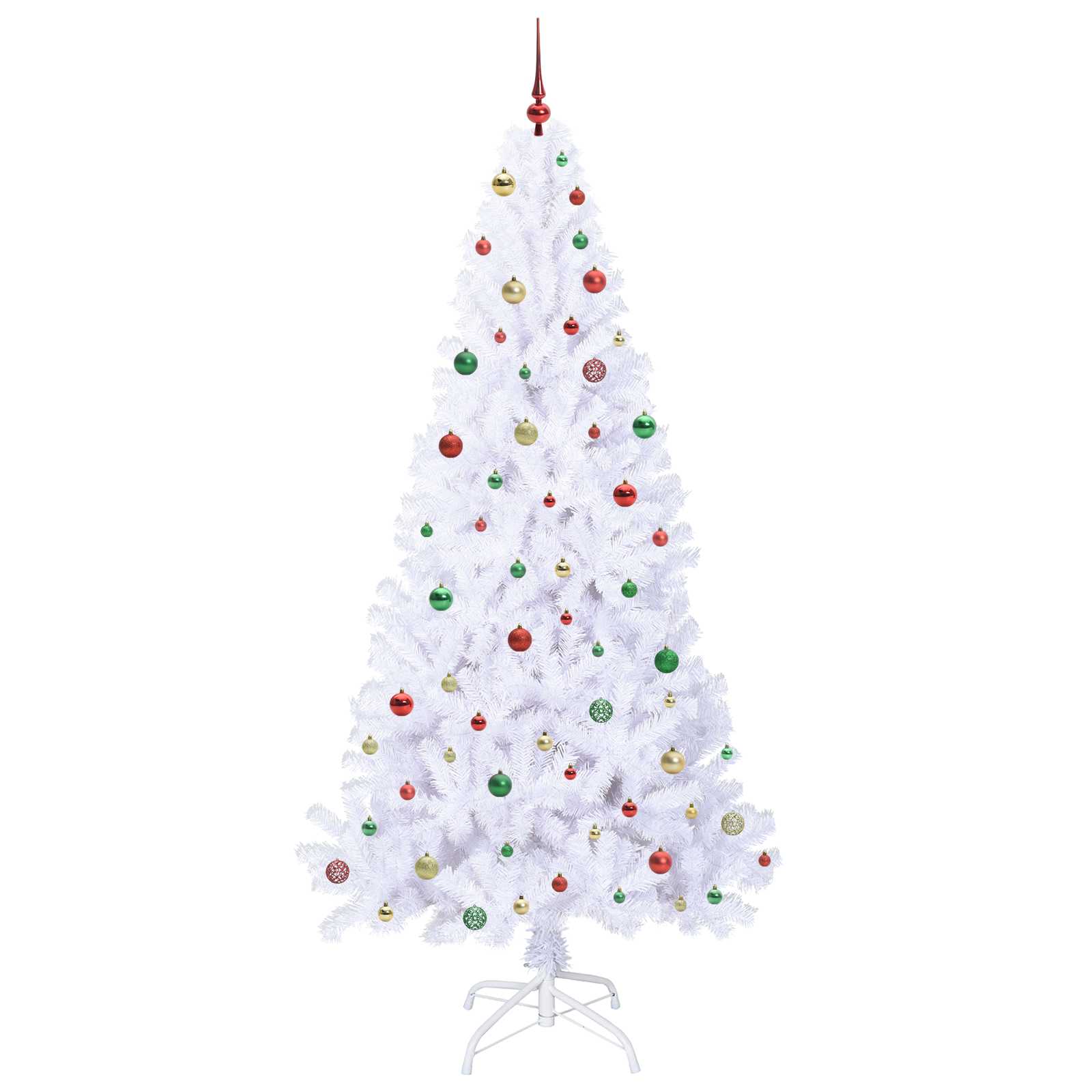Sapin de Noël artificiel avec 300 LED Blanc 240 cm PVC et Acier – Image 5