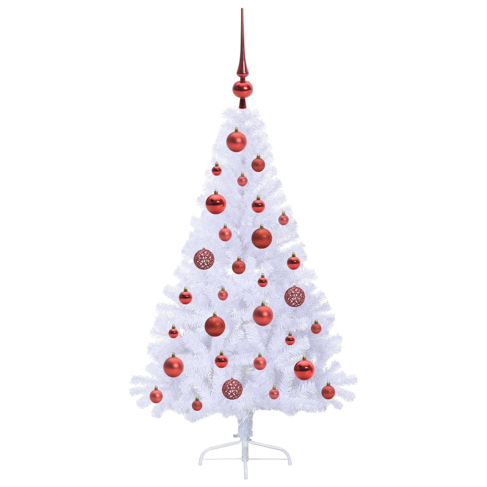 Sapin de Noël artificiel avec 150 LED Blanc 120 cm PVC et Acier – Image 4