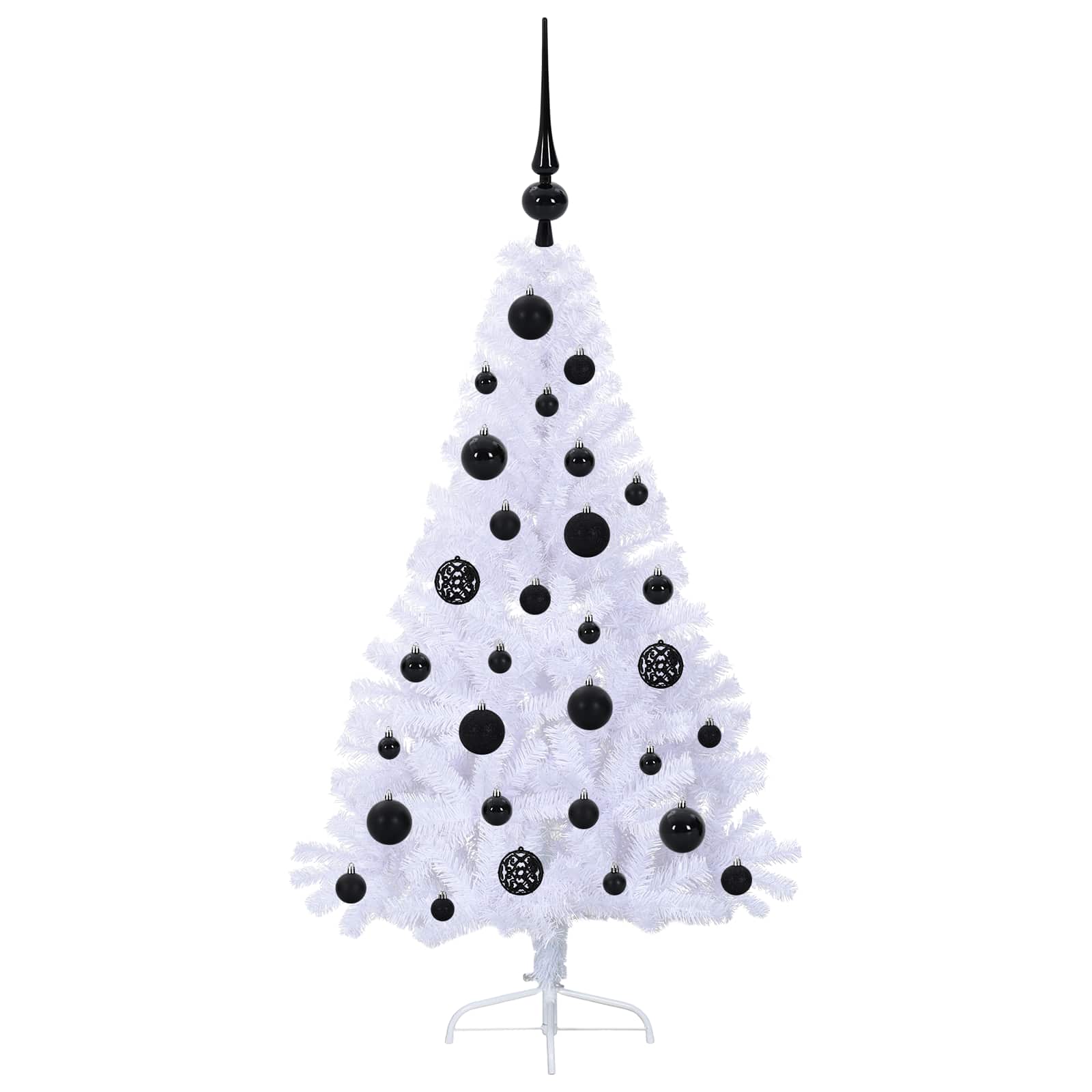 Sapin de Noël artificiel avec 150 LED Blanc 120 cm PVC et Acier – Image 4