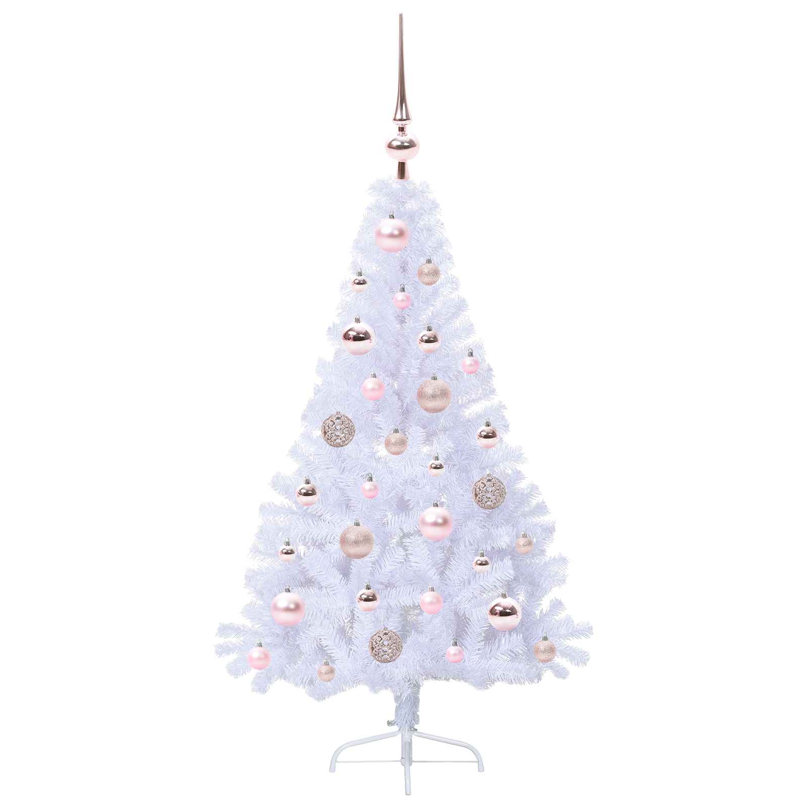 Sapin de Noël artificiel avec 150 LED Blanc 120 cm PVC et Acier – Image 4