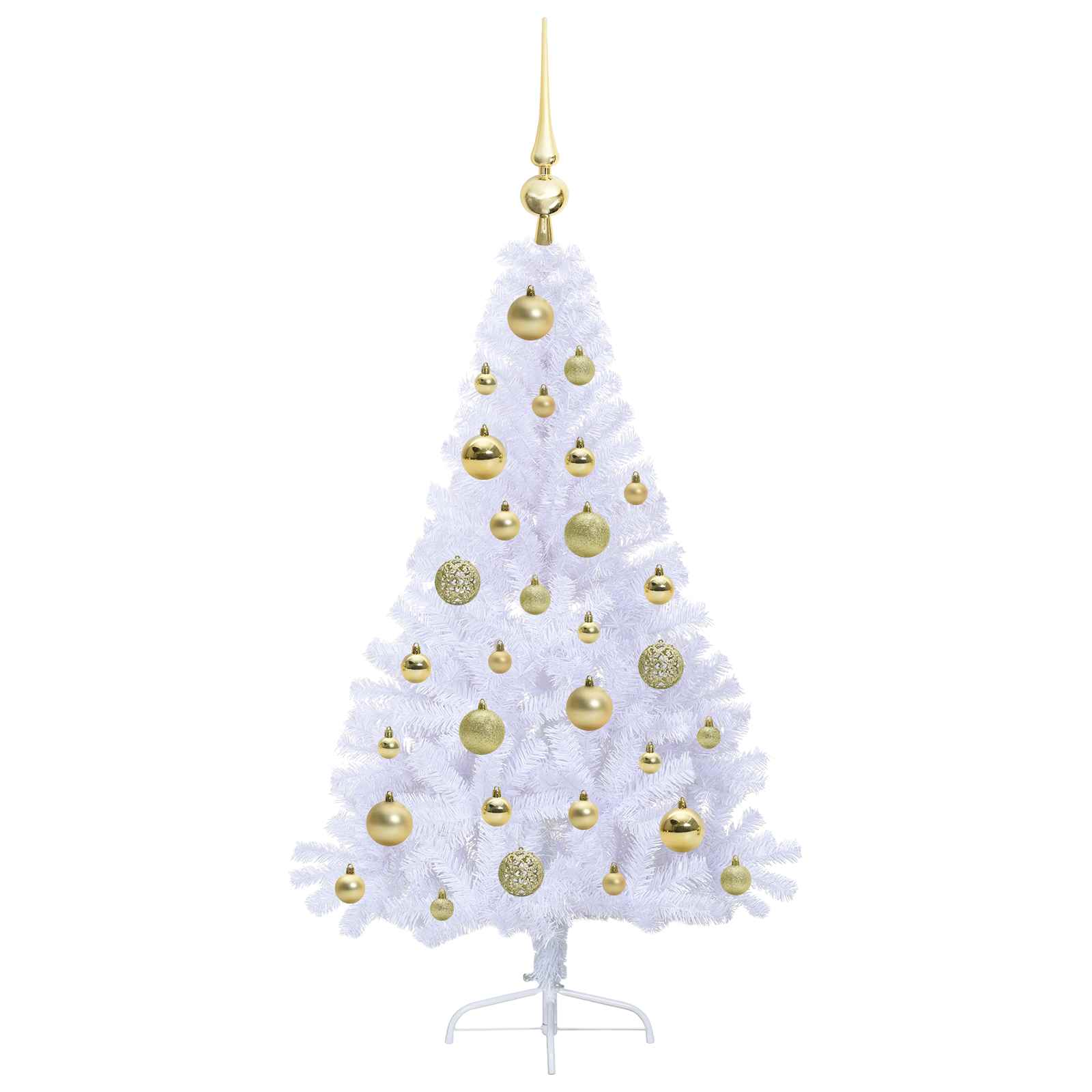 Sapin de Noël artificiel avec 150 LED Blanc 120 cm PVC et Acier – Image 4