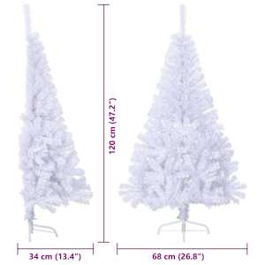 Umělý vánoční stromeček s stojanem Bílá 120 cm PVC a ocel - obrázek 15