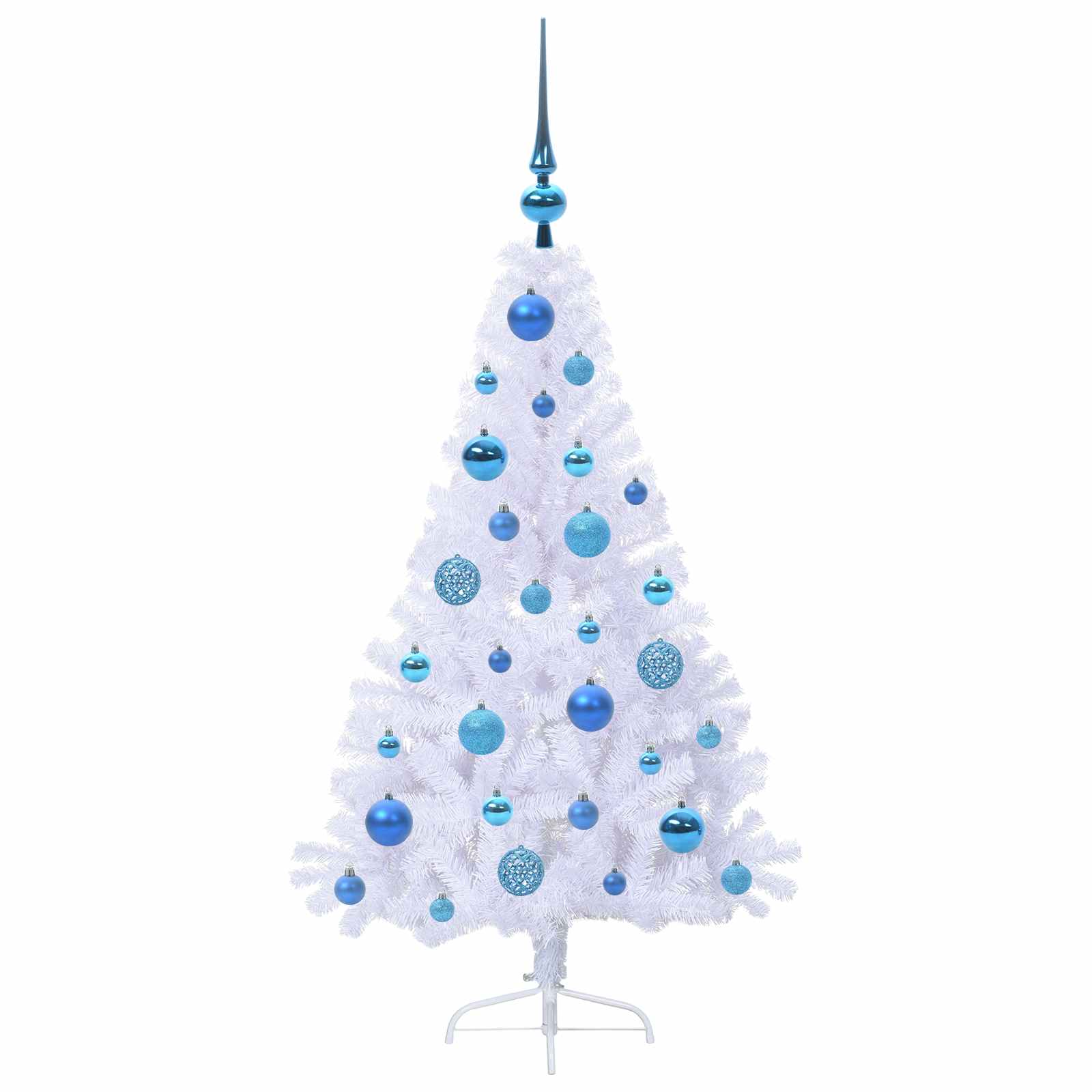 Sapin de Noël artificiel avec 150 LED Blanc 120 cm PVC et Acier – Image 4