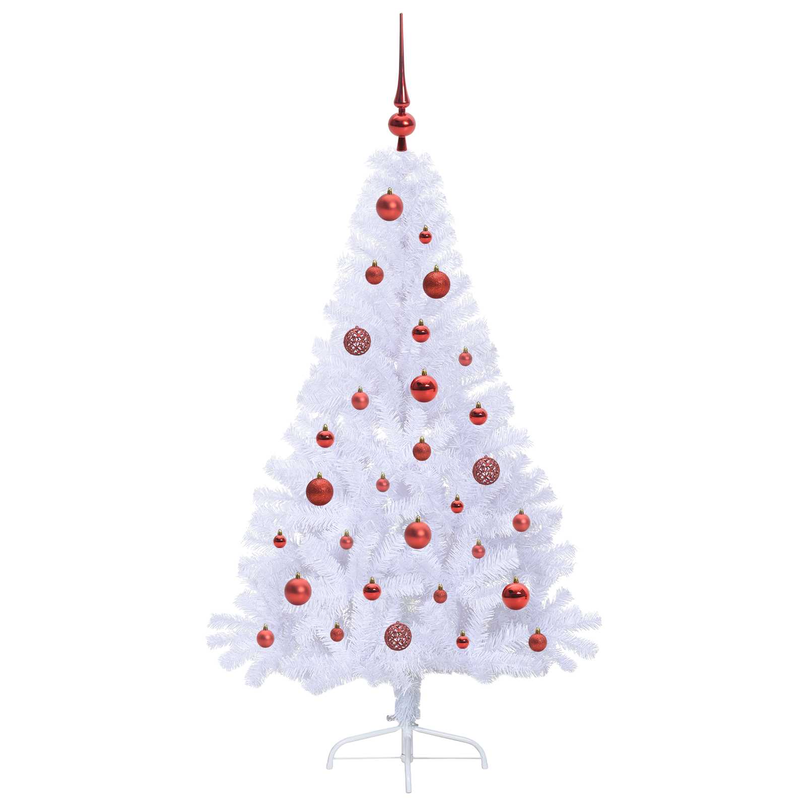 Sapin de Noël artificiel avec 150 LED Blanc 150 cm PVC et Acier – Image 4