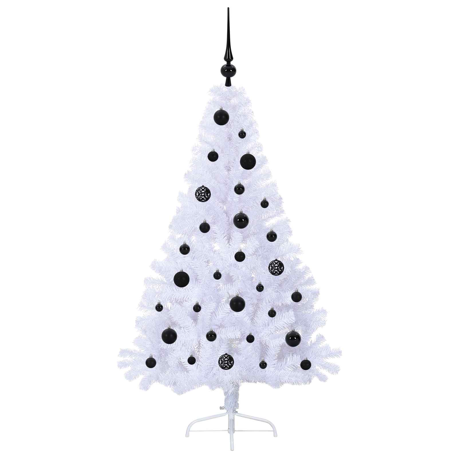 Sapin de Noël artificiel avec 150 LED Blanc 150 cm PVC et Acier – Image 4