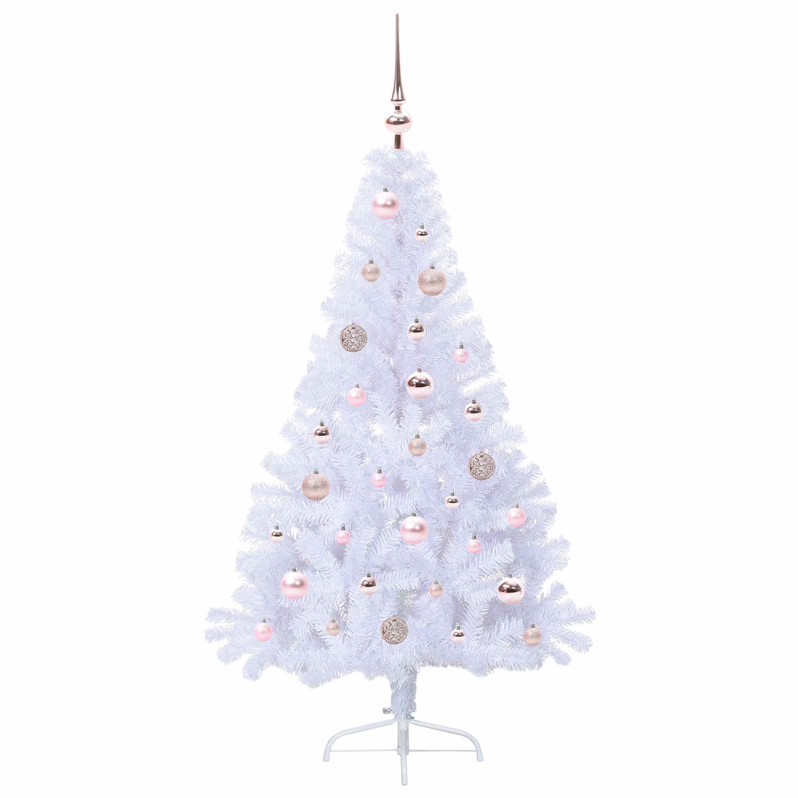 Sapin de Noël artificiel avec 150 LED Blanc 150 cm PVC et Acier – Image 4