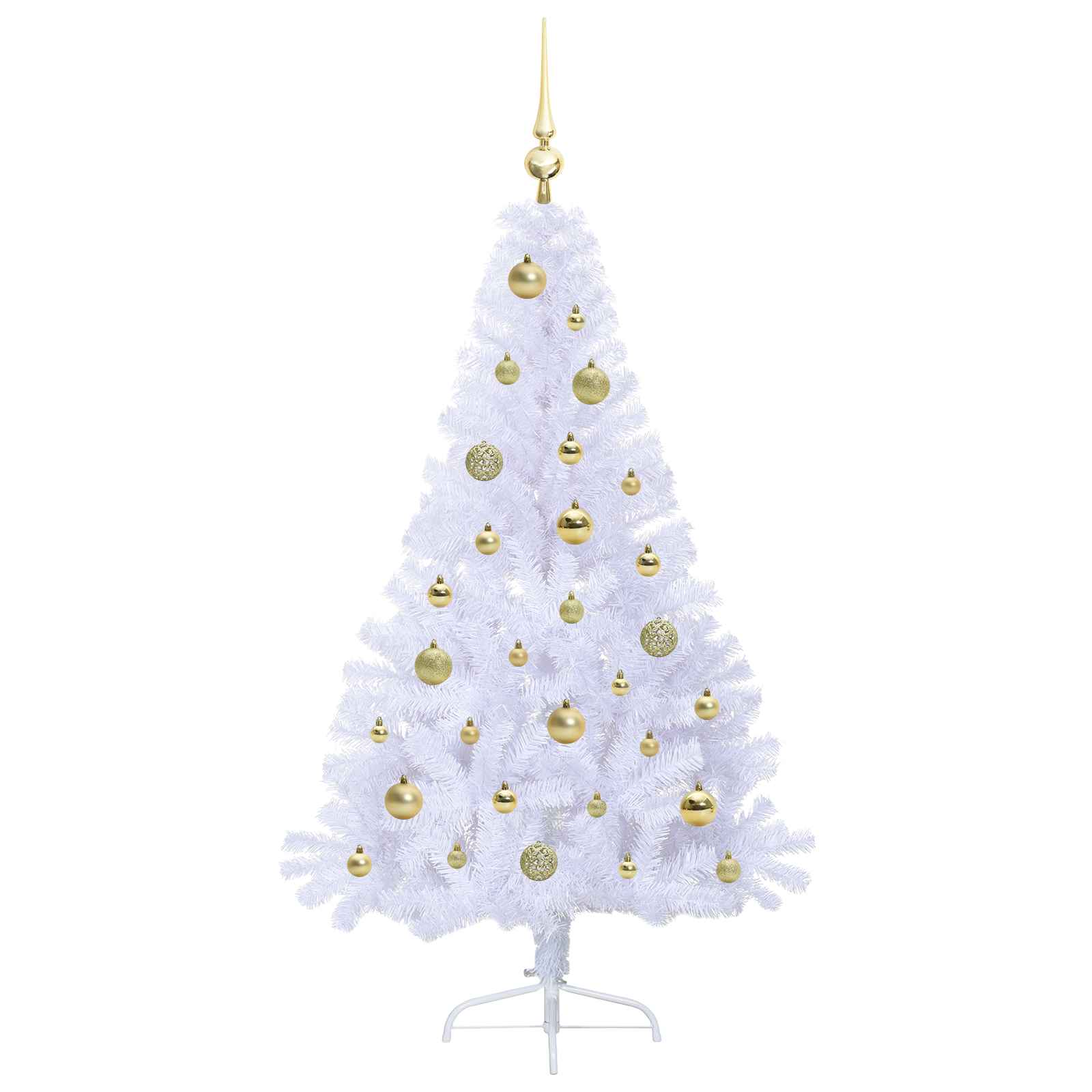 Sapin de Noël artificiel avec 150 LED Blanc 150 cm PVC et Acier – Image 4