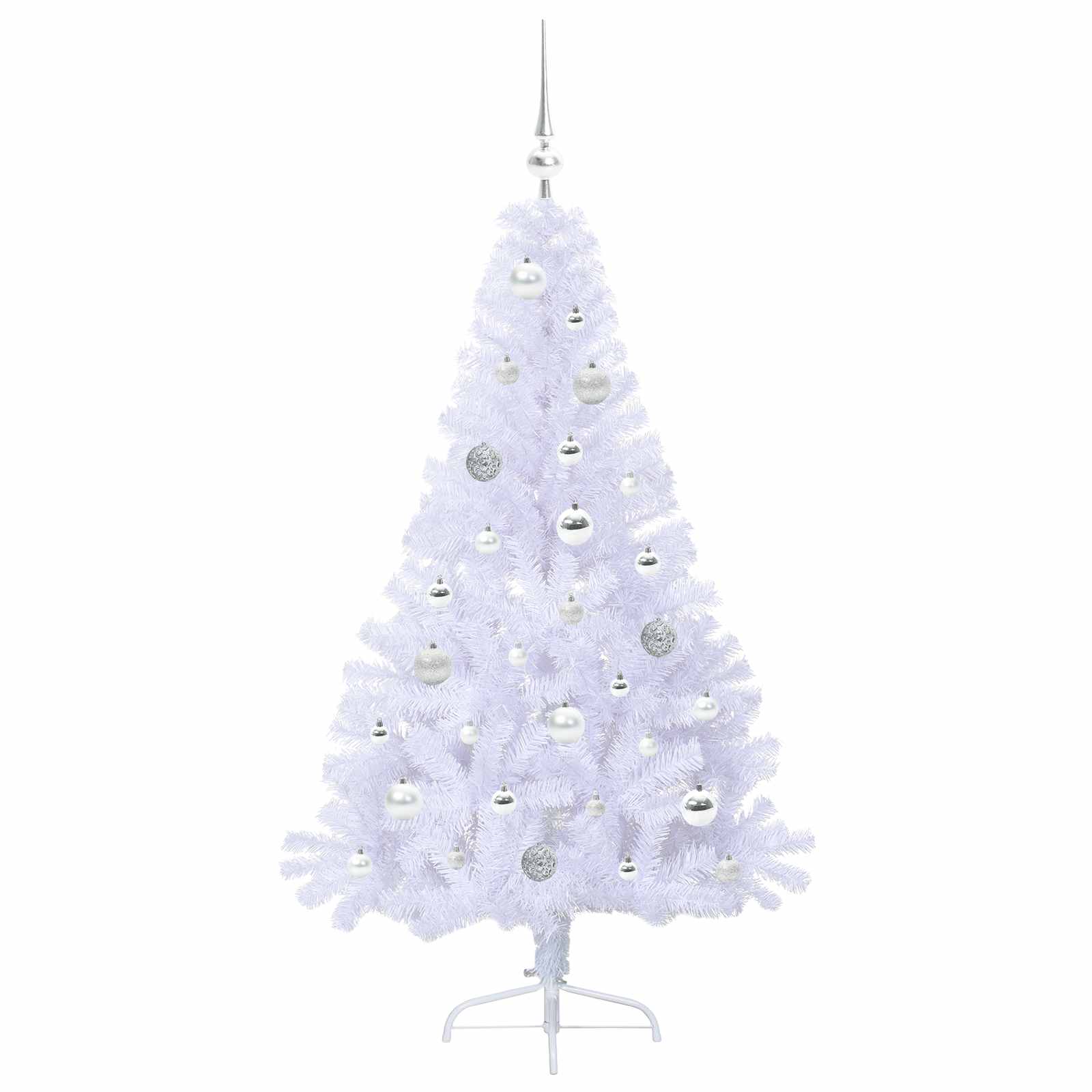 Sapin de Noël artificiel avec 150 LED Blanc 150 cm PVC et Acier – Image 4