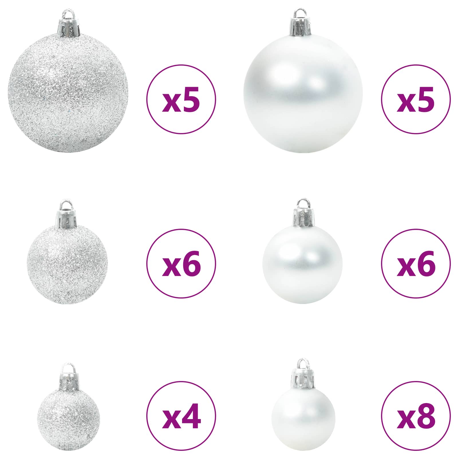 Sapin de Noël artificiel avec 150 LED Blanc 150 cm PVC et Acier – Image 7