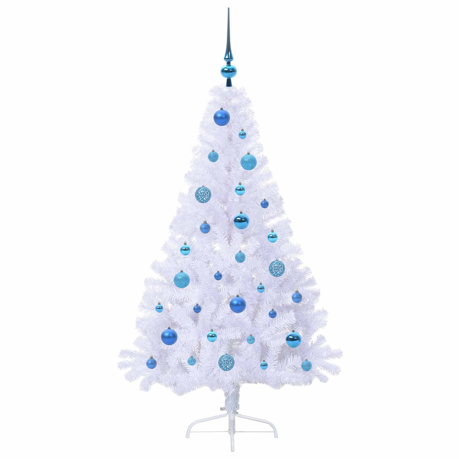 Sapin de Noël artificiel avec 150 LED Blanc 150 cm PVC et Acier – Image 4