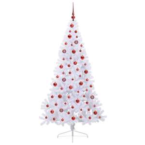 Umělý vánoční stromeček s stojanem Bílá 180 cm PVC a ocel - obrázek 4