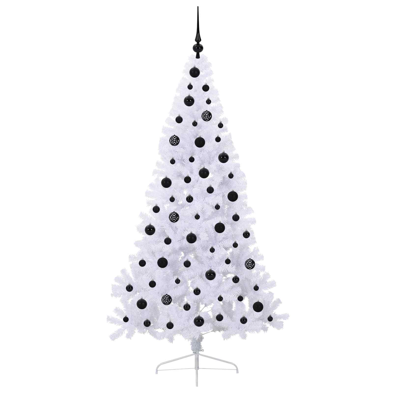 Sapin de Noël artificiel avec 300 LED Blanc 180 cm PVC et Acier – Image 4
