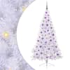 vidaXL Tehisj&otilde;ulupuu koos 300 LED-iga Valge 180 cm PVC ja teras