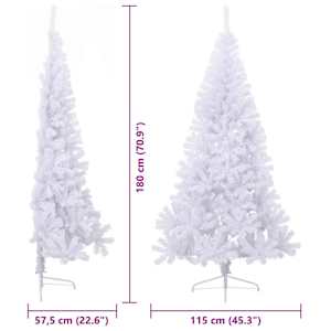 Umělý vánoční stromeček s stojanem Bílá 180 cm PVC a ocel - obrázek 15