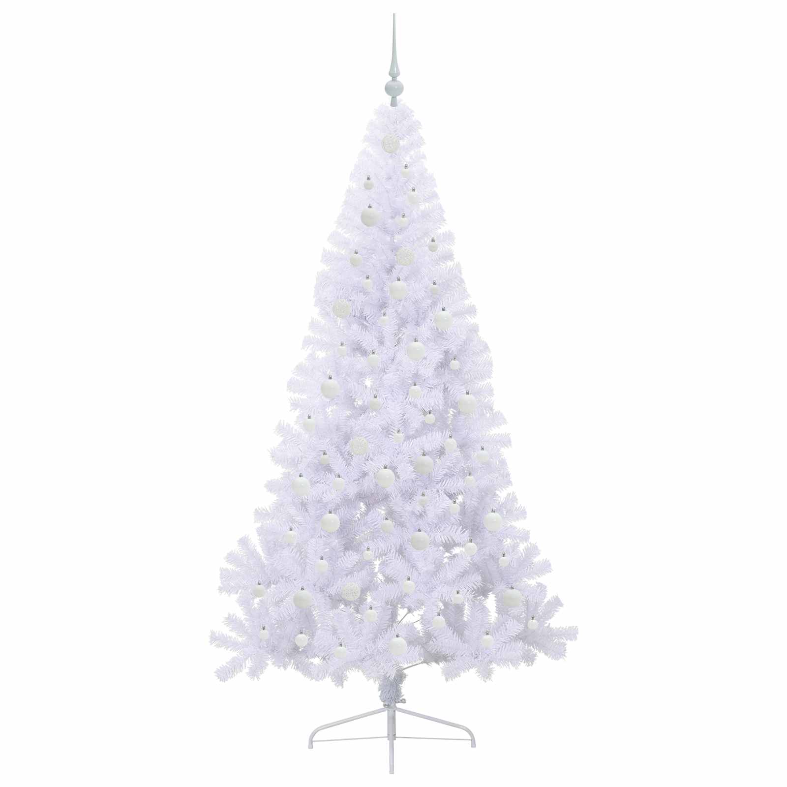 Sapin de Noël artificiel avec 300 LED Blanc 210 cm PVC et Acier – Image 4