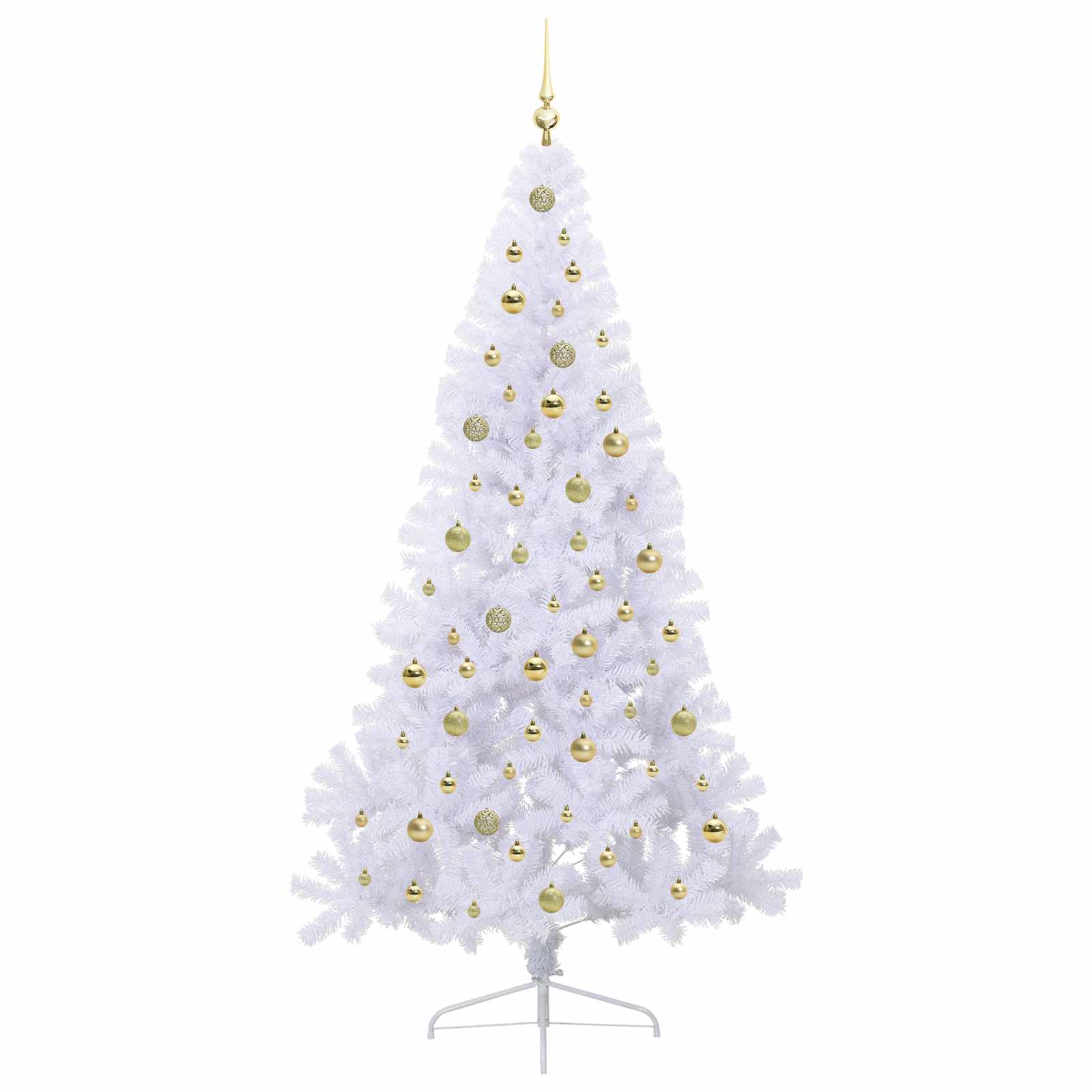 Sapin de Noël artificiel avec 300 LED Blanc 210 cm PVC et Acier – Image 4
