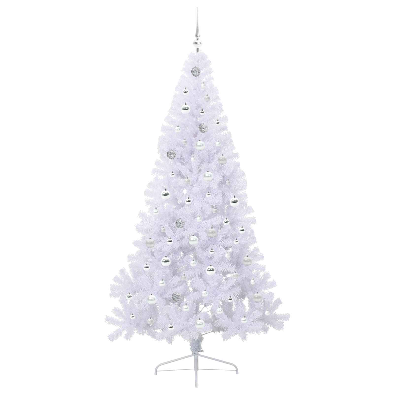 Sapin de Noël artificiel avec 300 LED Blanc 210 cm PVC et Acier – Image 4