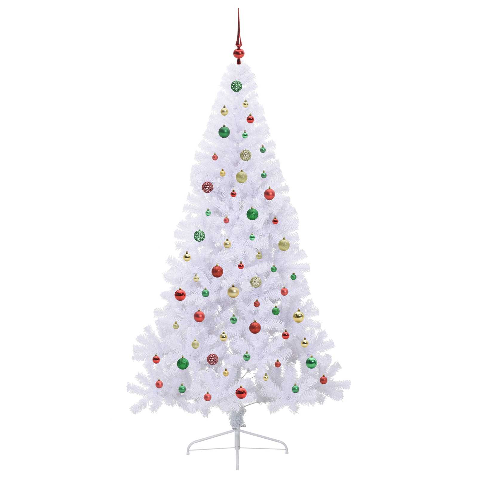 Sapin de Noël artificiel avec 300 LED Blanc 210 cm PVC et Acier – Image 5