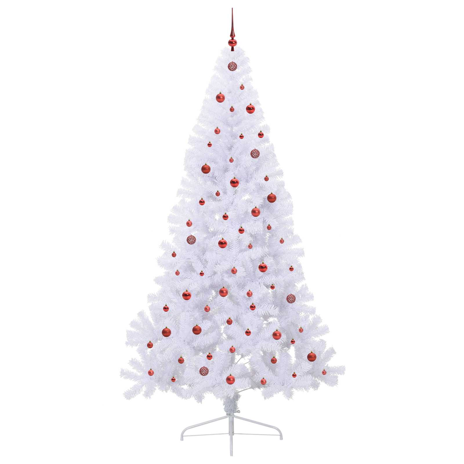 Sapin de Noël artificiel avec 300 LED Blanc 240 cm PVC et Acier – Image 4