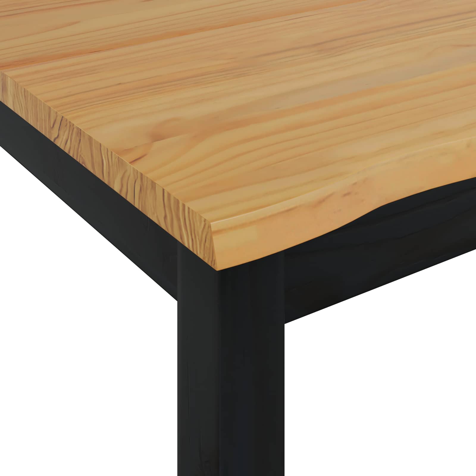 Eettafel EKAI Zwart 112 x 70 x 76,5 cm Massief grenenhout image 7