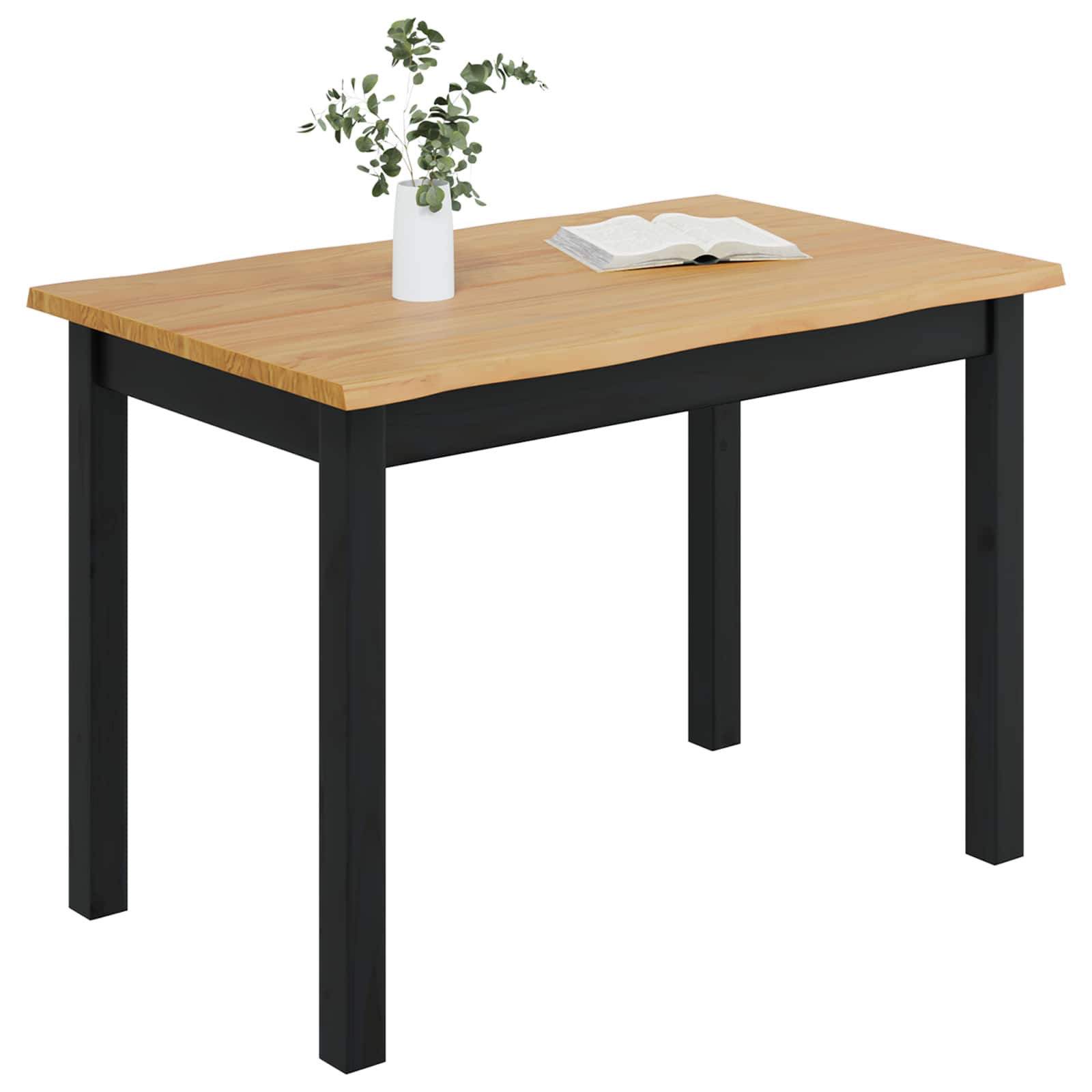 Eettafel EKAI Zwart 112 x 70 x 76,5 cm Massief grenenhout image 3
