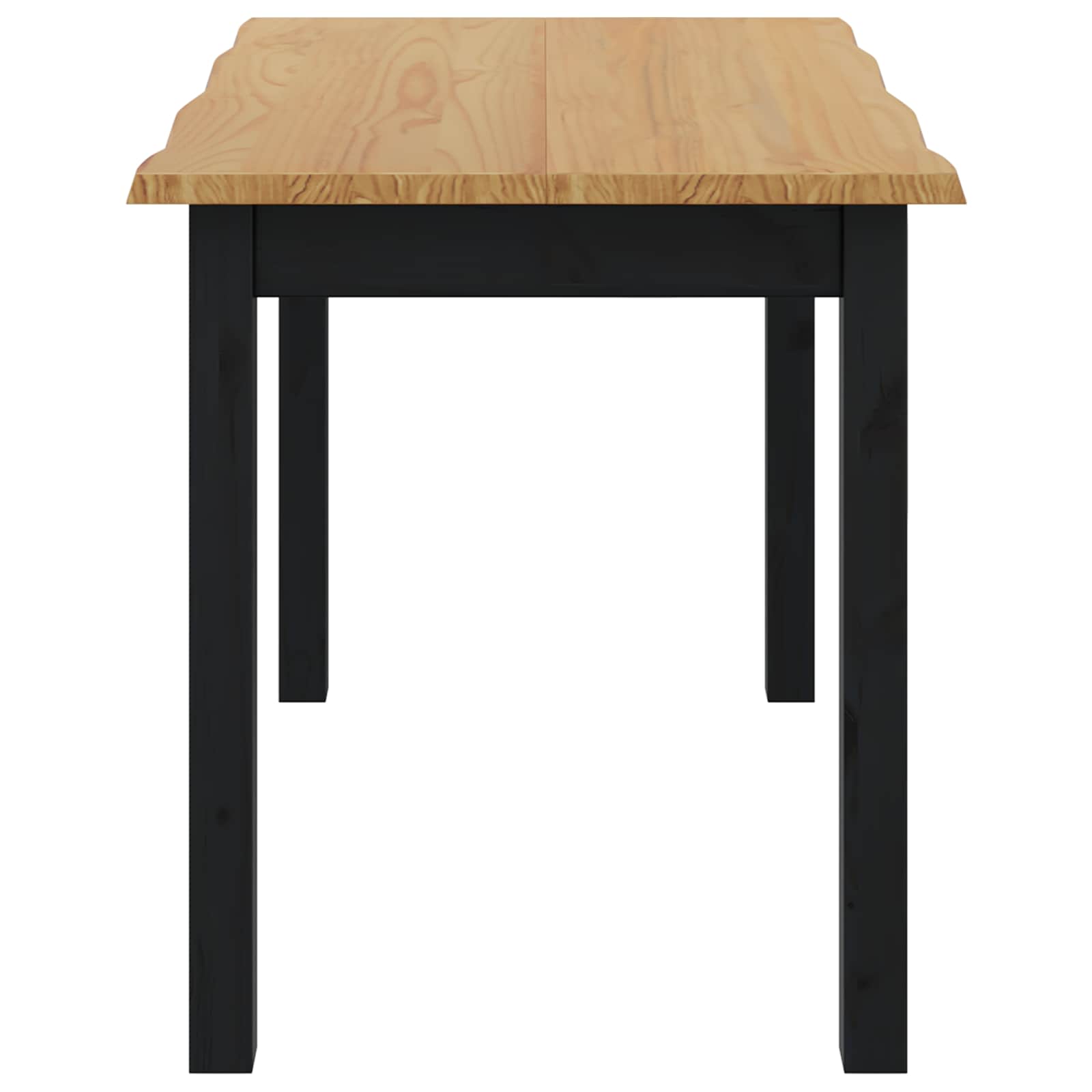 Eettafel EKAI Zwart 112 x 70 x 76,5 cm Massief grenenhout image 5