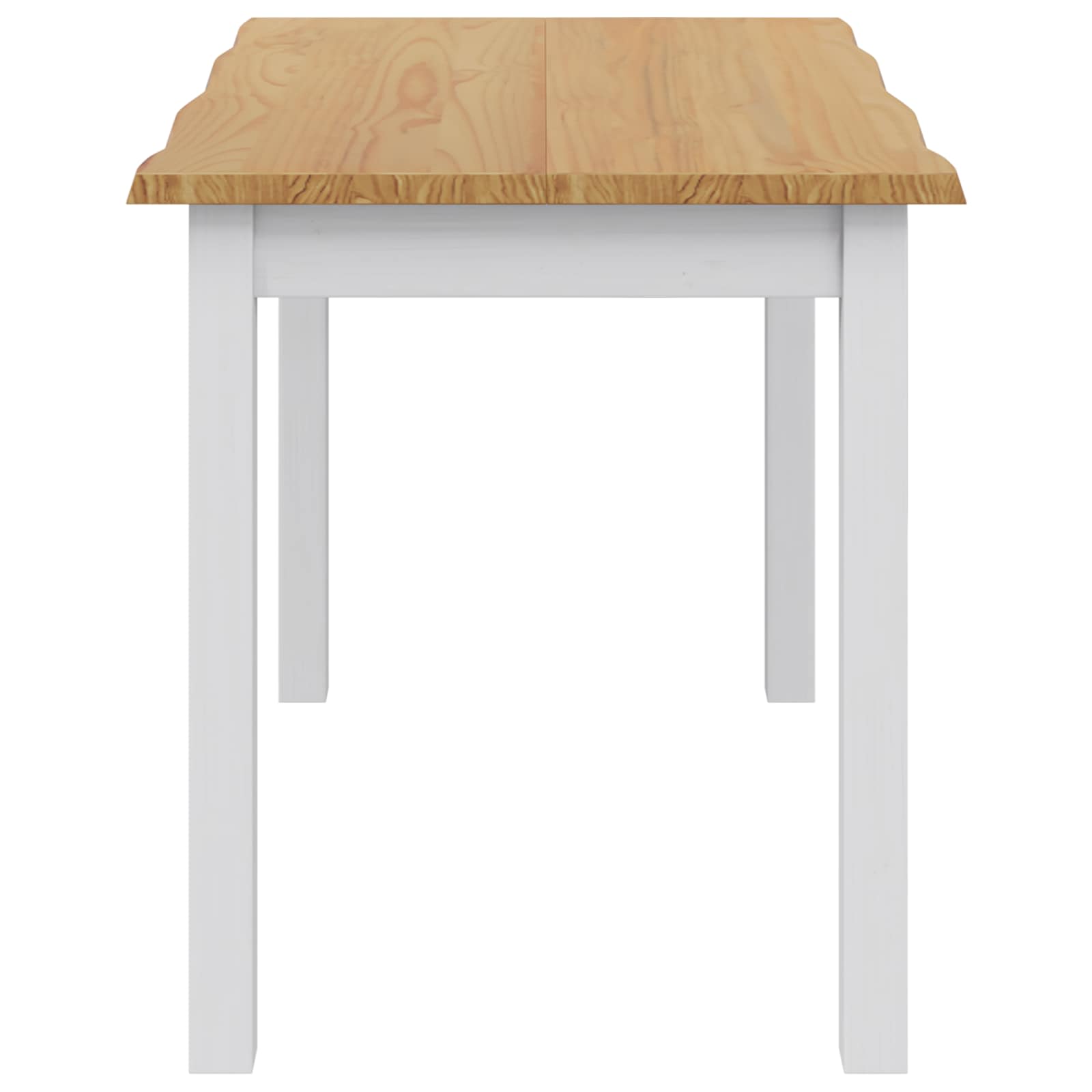 Eettafel EKAI Wit 112 x 70 x 76,5 cm Massief grenenhout image 5