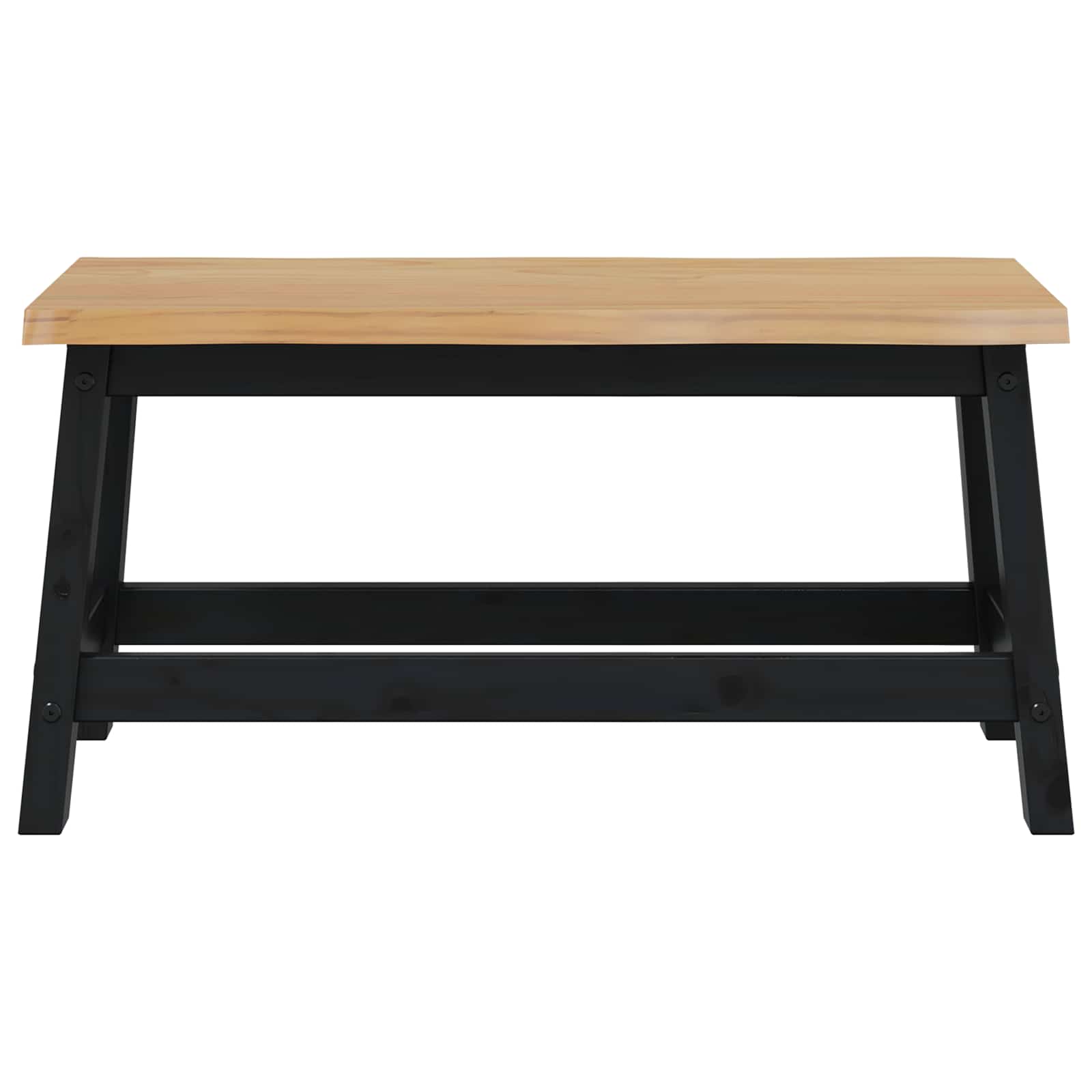 Ruokapenkki EKAI Musta 91,5 x 29 x 45,5 cm Täysi mänty - Image 3