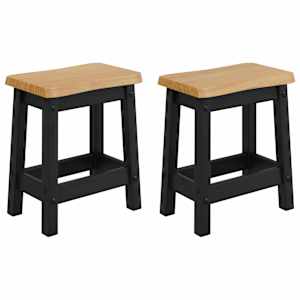 vidaXL Baaritool EKAI 2 tk Must 40 x 29 x 45,5 cm Toekas m&auml;nnipuit