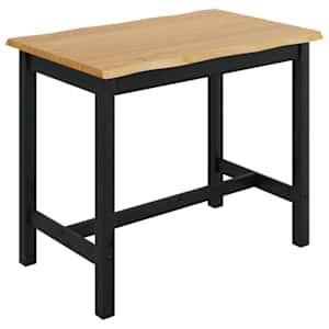 VidaXL K&otilde;rge baarilaud EKAI Must 112 x 70 x 91 cm Toekas m&auml;nnipuit