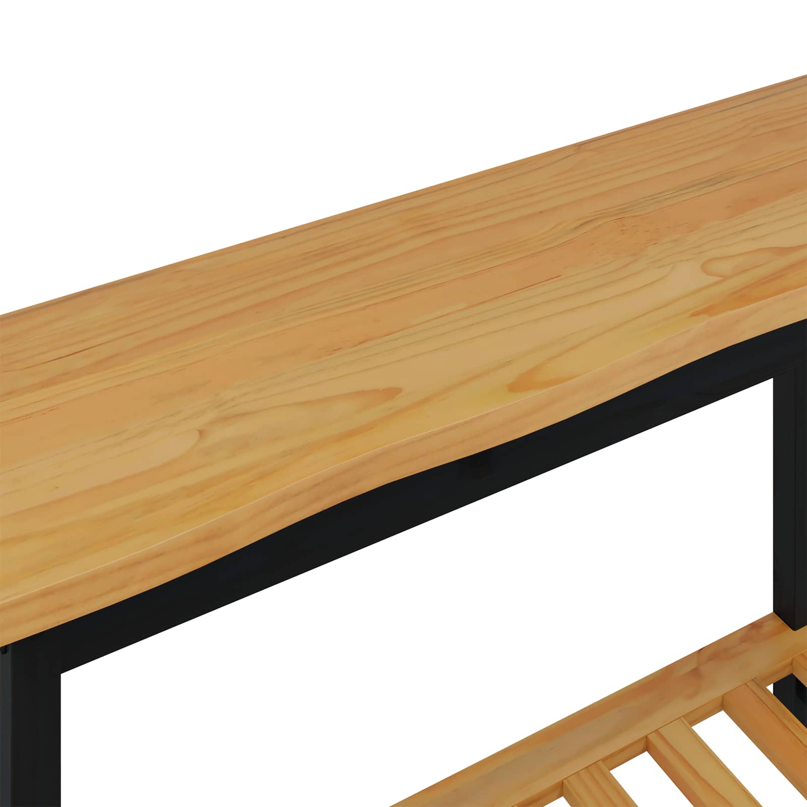 Wandtafel EKAI Zwart 112 x 35 x 76 cm Massief grenenhout image 9