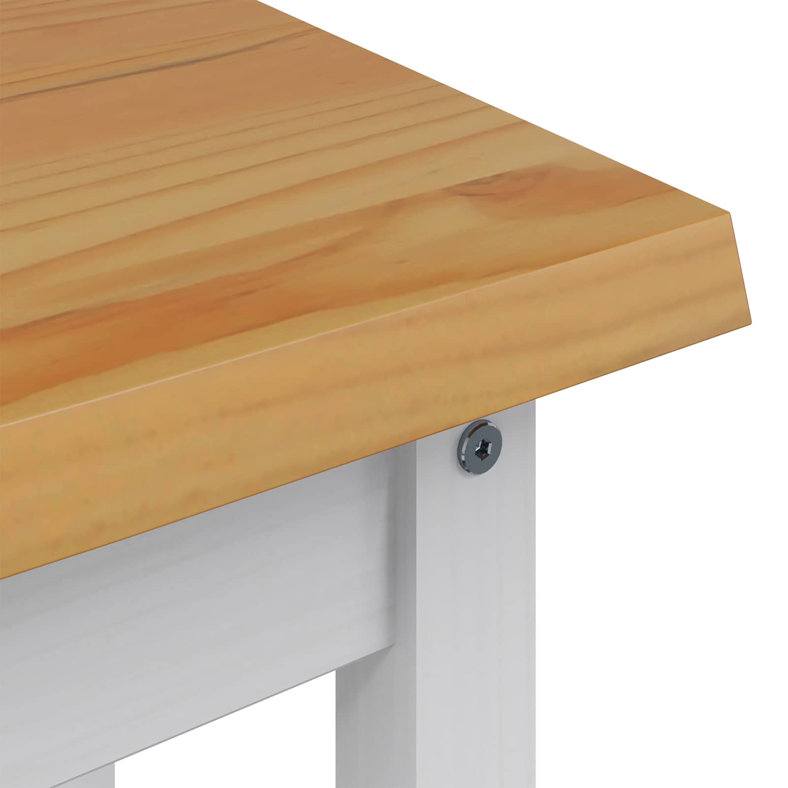Wandtafel EKAI Wit 112 x 35 x 76 cm Massief grenenhout image 8