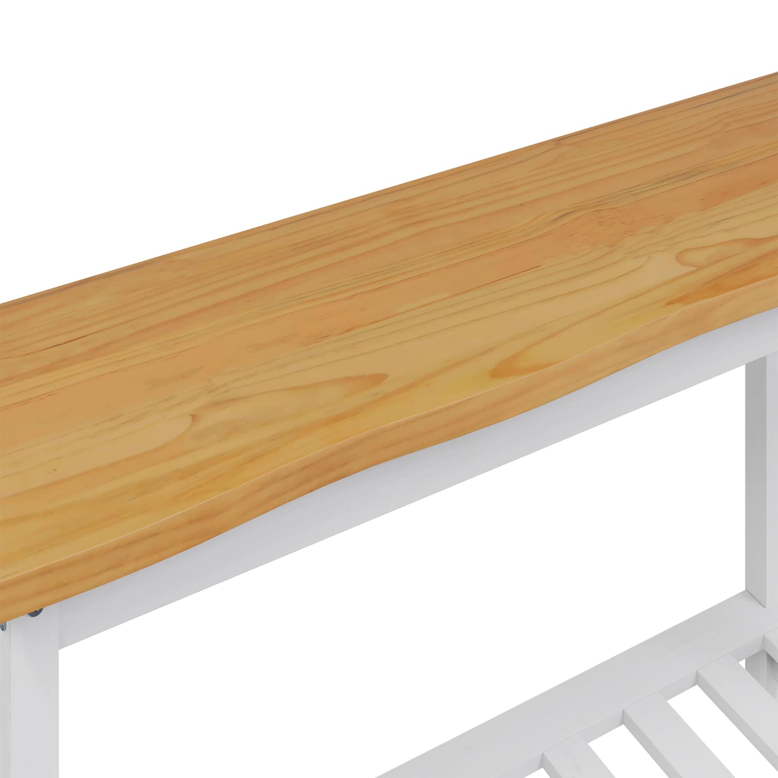Wandtafel EKAI Wit 112 x 35 x 76 cm Massief grenenhout image 9