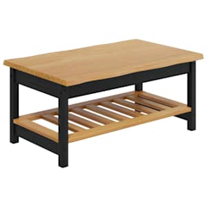 VidaXL Kohvilaud EKAI Must 100 x 60 x 45,5 cm Toekas m&auml;nnipuit