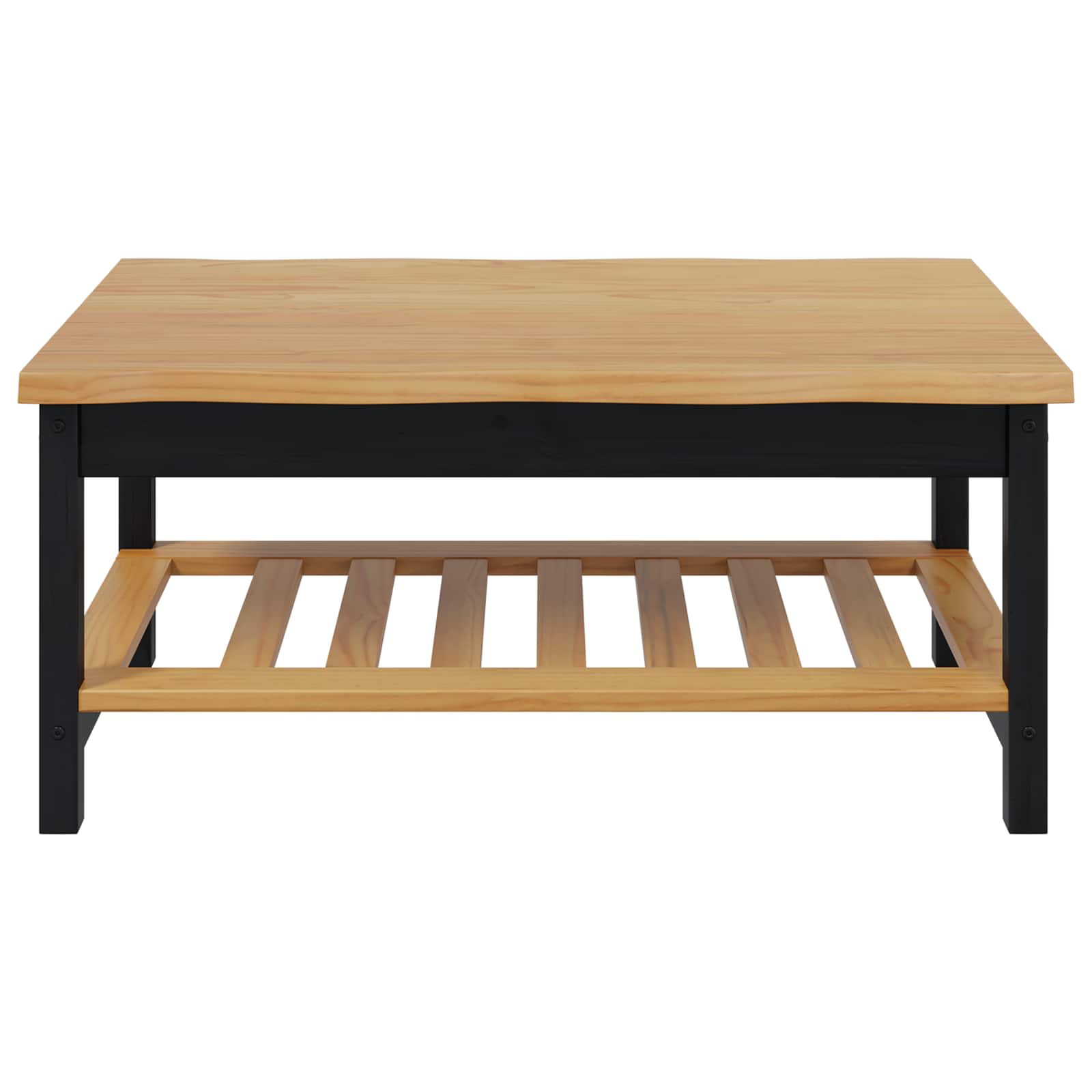 Salontafel EKAI Zwart 100 x 60 x 45,5 cm Massief grenenhout image 4