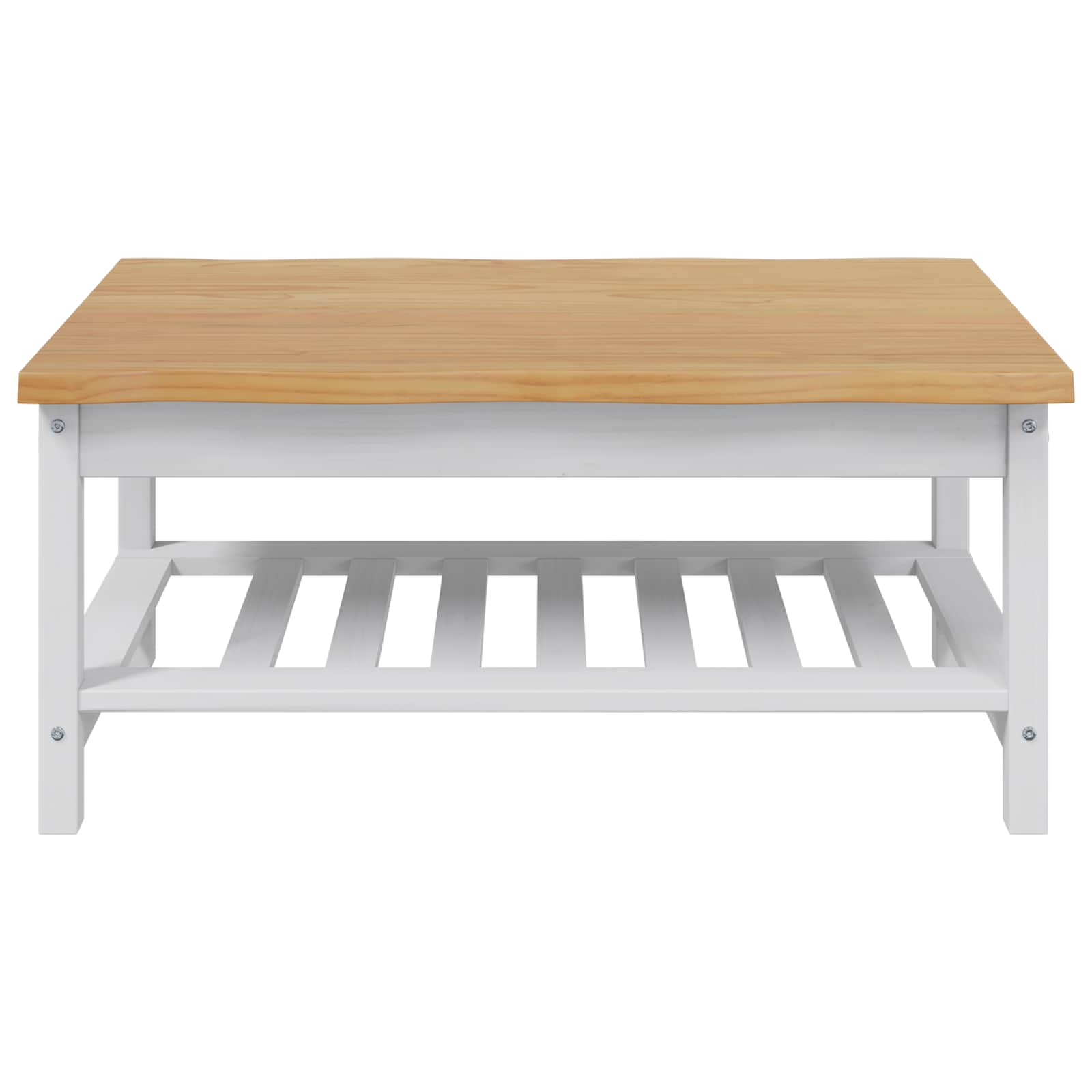 Salontafel EKAI Wit 100 x 60 x 45,5 cm Massief grenenhout image 4
