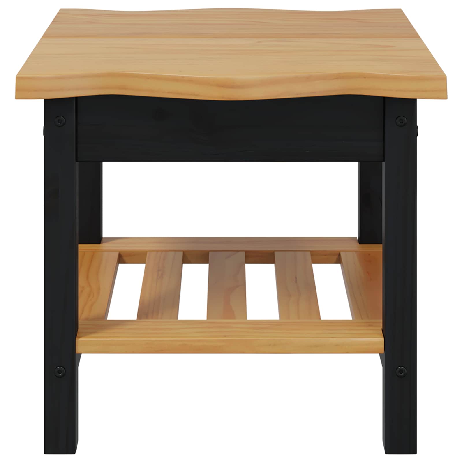 Bijzettafel EKAI Zwart 50 x 50 x 45,5 cm Massief grenenhout image 4