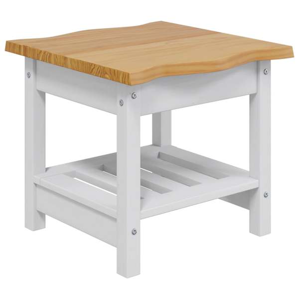 VidaXL K&uuml;lglaud riiuliga EKAI Valge 50 x 50 x 45,5 cm Toekas m&auml;nnipuit