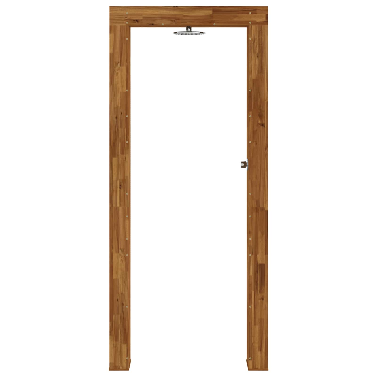 vidaXL Gartendusche 226 cm Massives Akazienholz und Edelstahl Natur – Bild 3